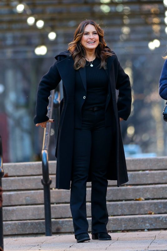 MARISKA HARGITAY on the Set of Law and Order: Special Victims Unit in Manhattan 12/20/2023