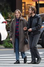 MAYA HAWKE and Christian Lee Hutson Out Kissing in New York 12/02/2023