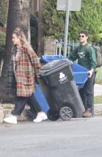 MIA SWIER Bringing in the Trash Cans in Los Angeles 12/22/2023