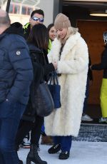 MICHELLE HUNZIKER Out in Madonna di Campiglio 12/30/2023