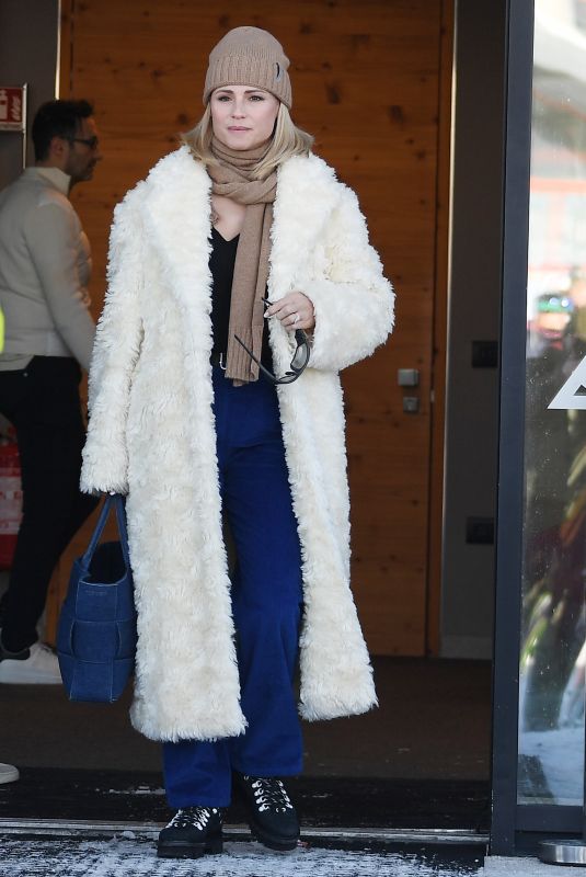 MICHELLE HUNZIKER Out in Madonna di Campiglio 12/30/2023