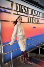 MICHELLE MONAGHAN Visits Empire State Building in New York 12/11/2023