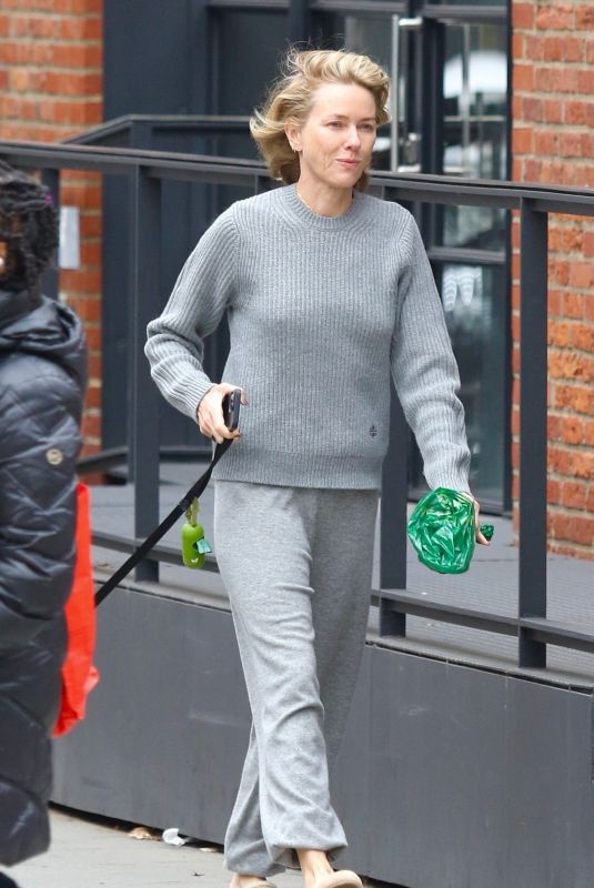 NAOMI WATSS Out with Her Dog in New York 12/26/2023