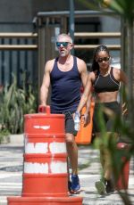 NARAH BAPTISTA and Vincent Cassel Leaves a Gym in Rio de Janeiro 12/18/2023