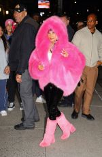 NICKI MINAJ Heading to Late Show with Stephen Colbert in New York 12/11/2023