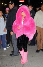 NICKI MINAJ Heading to Late Show with Stephen Colbert in New York 12/11/2023