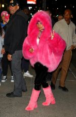 NICKI MINAJ Heading to Late Show with Stephen Colbert in New York 12/11/2023
