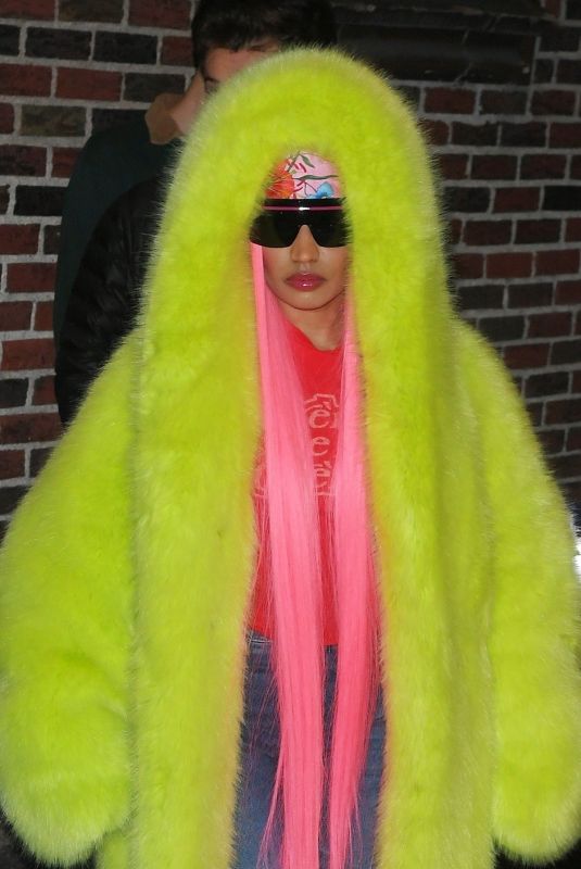 NICKI  MINAJ Leaves Late Show With Stephen Colbert in New York 12/11/2023
