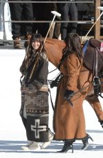 NINA DOBREV and Shawn White at Snow Polo Photoshoot in Aspen 12/17/2023