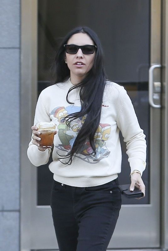 NOOR ALFALLAH Grabs a Maru Coffee on the Go in Beverly Hills 12/15/2023