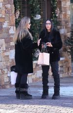 NOOR ALFALLAH Out Shopping with Her Mother in Aspen 12/29/2023