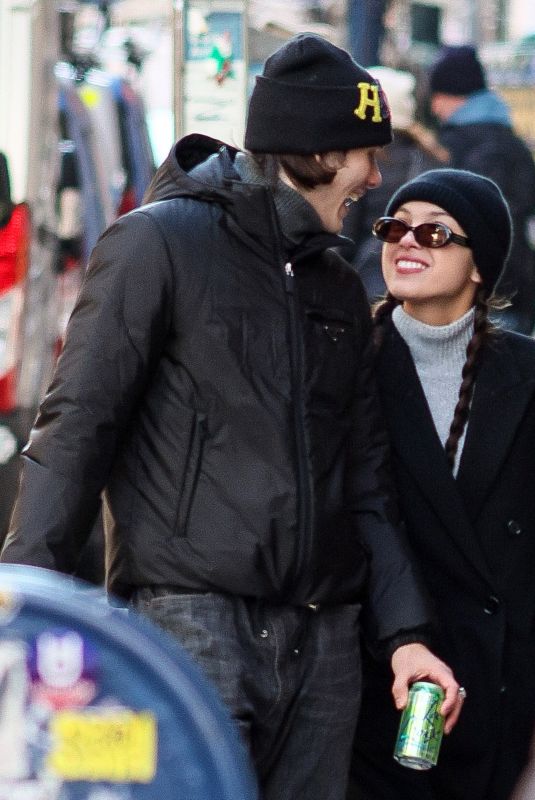 OLIVIA RODRIGO and Louis Partridge Out in New York 12/17/2023