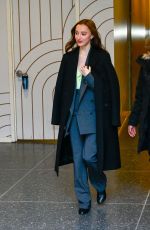 PHOEBE DYNEVOR Leaves Today Show in New York 12/19/2023