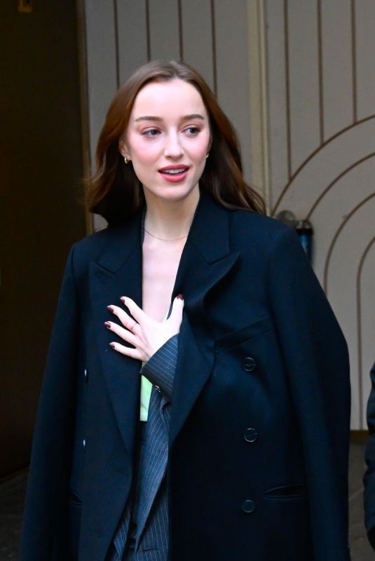 PHOEBE DYNEVOR Leaves Today Show in New York 12/19/2023
