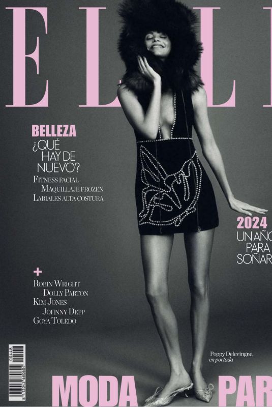 POPPY DELEVINGNE in Elle Magazine Spain, January 2024