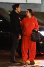 Pregnant ASHLEY BENSON and Brandon Davis Out for Dinner at Matsuhisa in Beverly Hills 12/20/2023