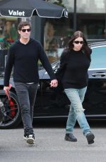 Pregnant ASHLEY BENSON and Brandon Davis Out for Lunch at Il Pastaio in Beverly Hills 12/11/2023