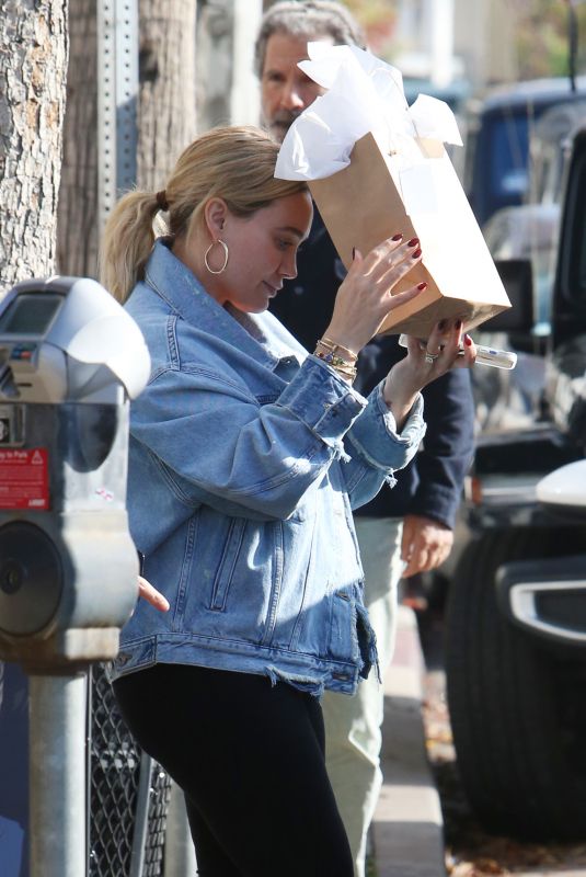 Pregnant HILARY DUFF Out in Los Angeles 12/23/2023