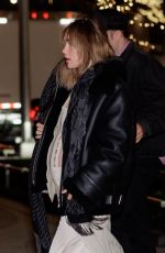 Pregnant SUKI WATERHOUSE Arrives at Poor Things Premiere Afterparty at Avra in New York 12/06/2023