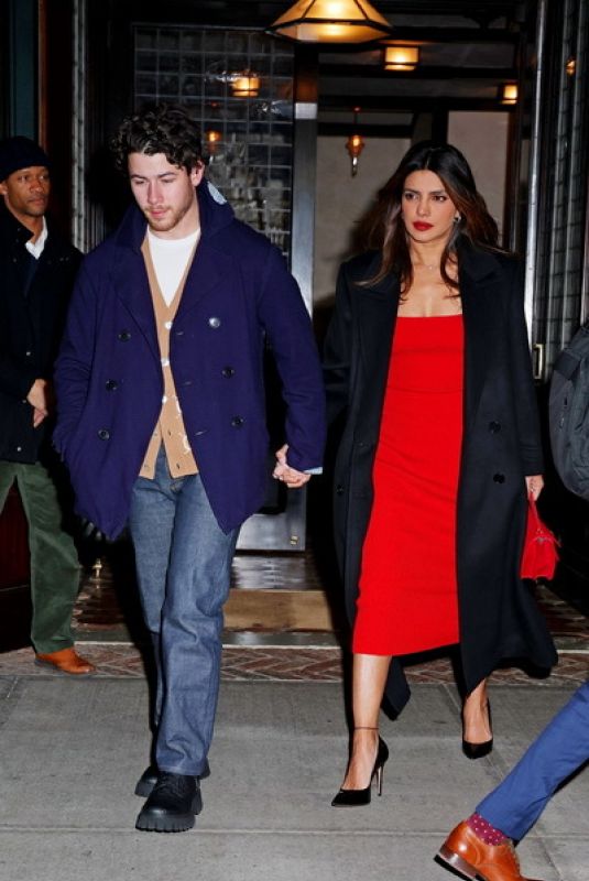 PRIYANKA CHOPRA and Nick Jonas Heading to a Wedding at Casa Cipriani in New York 11/30/2023