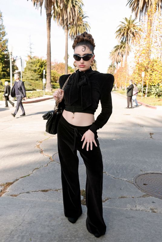 RACHEL SENNOTT Arrives at Balenciaga Fall 24 Show in Los Angeles 12/02/2023