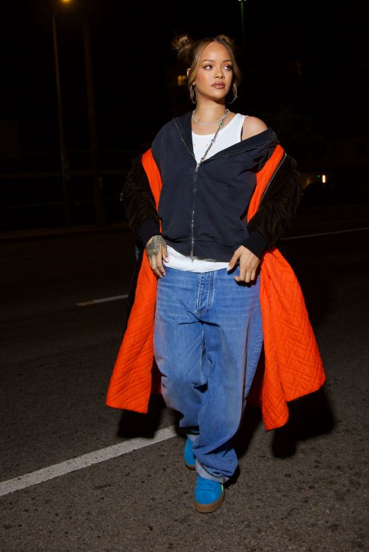RIHANNA Out and About in Los Angeles 11/30/2023