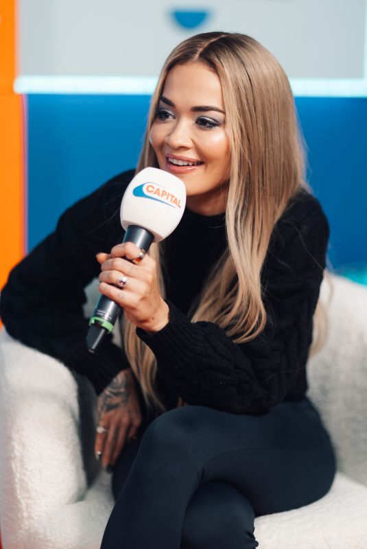RITA ORA at An Interview for Capital at O2 Arena in London 12/10/2023