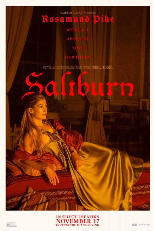 ROSAMUND PIKE - Saltburn Poster and Trailer, 2023