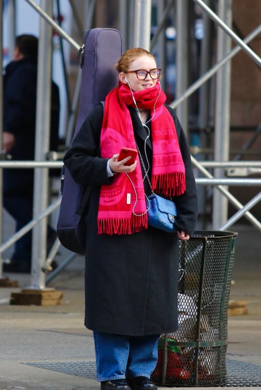 SADIE SINK Out and About in New York 12/20/2023