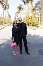 SALMA HAYEK Arrives at Balenciaga Fall 24 Show in Los Angeles 12/02/2023