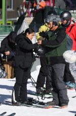 SALMA HAYEK Out Skiing with Her Family in Aspen 12/27/2023
