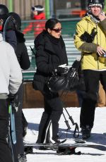 SALMA HAYEK Out Skiing with Her Family in Aspen 12/27/2023