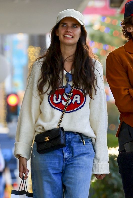 SARA SAMPAIO Out for Christmas Shopping in Beverly Hills 12/16/2023