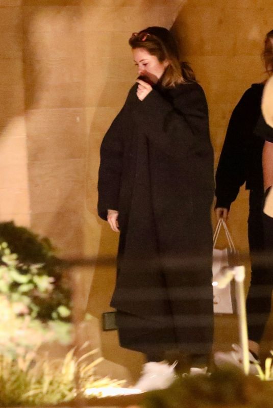 SELENA GOMEZ Out for Dinner with Friends at Nobu in Malibu 12/18/2023