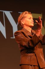 SHARON STONE at Sharon Stone and Jerry Saltz Talk About Art Event at 92NY in New York 12/14/2023