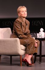 SHARON STONE at Sharon Stone and Jerry Saltz Talk About Art Event at 92NY in New York 12/14/2023