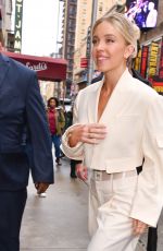 SYDNEY SWEENEY Arrives at Drew Barrymore Show in New York 12/11/2023