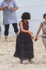 SYDNEY SWEENEY on the Set of Eden on the Beach in Gold Coast 11/29/2023
