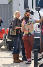 SYLVIA HOEKS on the Set of Hurricanna in Los Angeles 11/30/2023