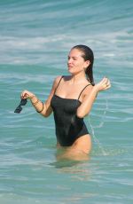 THYLANE BLONDEAU in Swimsuit at a Beach in Miami 12/26/2023