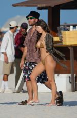 TYSON SALOMON in in Bikini at a Beacg in Miami 12/28//2023