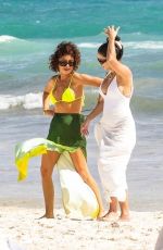 VANESA HUDGENS and SARAH HYLAND in Bikinis at a Beach in Tulum 12/04/2023