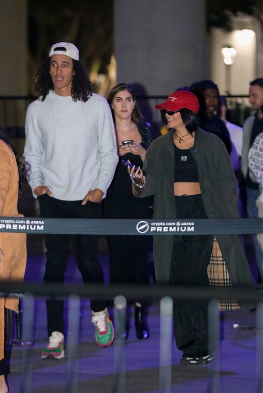 VANESSA HUDGENS Arrives with Friends at Lakers game at Crypto.com Arena in Los Angeles 12/05/2023