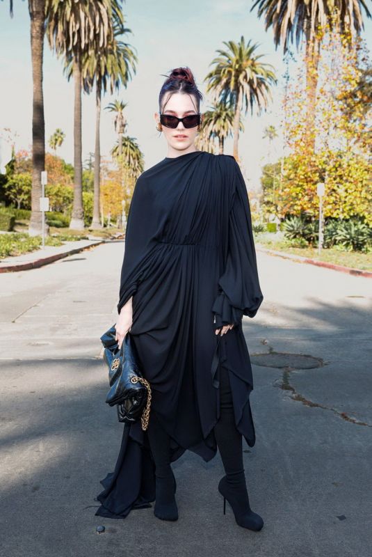 VICTORIA PEDRETTI Arrives at Balenciaga Fall 24 Show in Los Angeles 12/02/2023