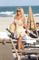 VICTORIA SILVSTEDT at Setai Hotel Beach in Miami Beach 12/09/2023