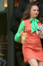 ZOE MARGARET COLLETTI Heading to a Press Junket in New York 10/12/2023
