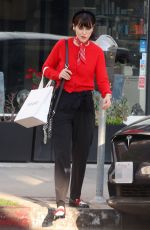 ZOOEY DESCHANEL Out Shopping at Frame in Pacific Palisades 12/29/2023