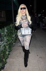 ALABAMA BARKER Arrives at a Party at Linden Nightclub in Los Angeles 01/20/2024
