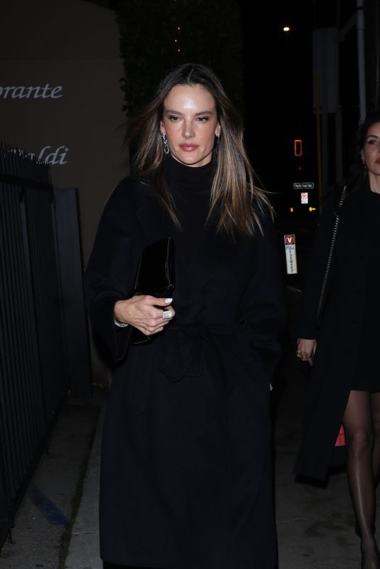 ALESSANDRA AMBROSIO Out for Dinner at Giorgio Baldi in Santa Monica 01/19/2024