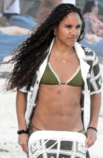 ALEX SCOTT and JESS GLYNNE in Bikinis on Holiday in Tulum 12/31/2023